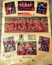 autographed Chiefs Cheerleaders poster -- WHITE BEDROOM