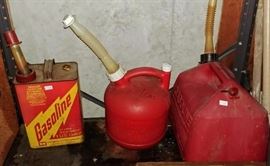 gas cans  -- GARAGE