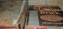Malibu Brick self-stick vinyl flooring  -- GARAGE