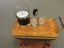 Hand Carved Tea Cart