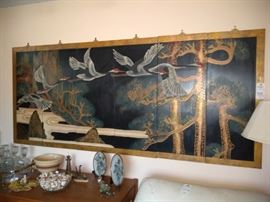 6 piece Asian bird wall art