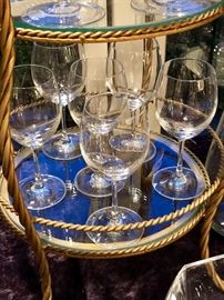 Riedel wine goblets. 