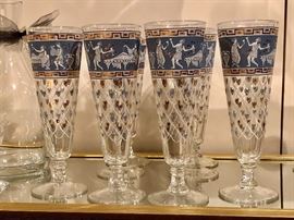 Set of eight CORA Hellenic Pilsner glasses