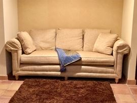 Brandywine Design Furniture linen sofa.  Matching chair and ottoman also available