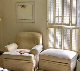 Brandywine Design Furniture linen chair and ottoman. Sofa also available