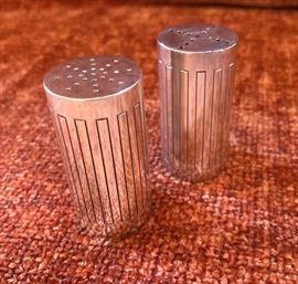 Antique Georg Jensen sterling salt and pepper. Designed by Sigvaard Bernadotte. Hallmarks are clear and readable. 1925 to 1942. Very rare!