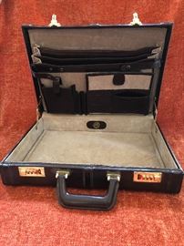 Leather briefcase. Suede lined. New, never used. 