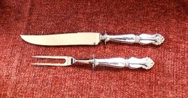 Antique Sterling carving set. 