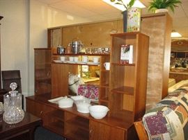 Teak veneer wall units priced to sell - come and make an offer