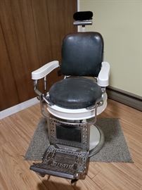 Theo A Kochs Vintage Barber's Chair and Tom Thumb Child's Booster Seat