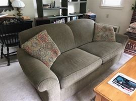 Chenille Upholstered Sofa in taupe