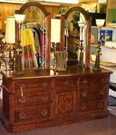 MIDCENTURY LONG CHEST WITH MIRRORS