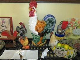 Rooster Figurines, Kitchenware