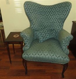 Antique Butterfly Wingback Arm Chair