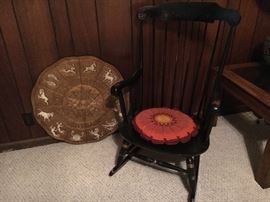 Assorted vintage furniture and decor.