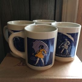 Three boxed sets of 4 Morton Salt mugs.