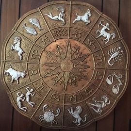 Large Zodiac wall decor.