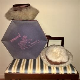 Beautiful vintage hats with boxes.