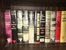 Vintage Ellery Queen books.