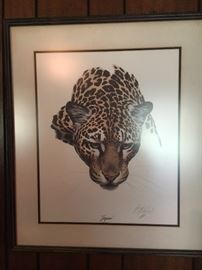 Three large wild animal prints by Guy Coheleach.