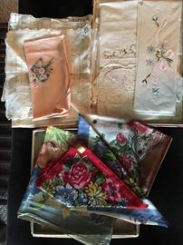 Nice collection of unused vintage handkerchiefs