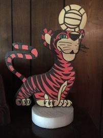 Vintage cardboard cutout for Memphis State Tigers.