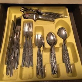 Vintage stainless steel flatware.