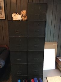 Steel Storage File Company, several individual stacking files.