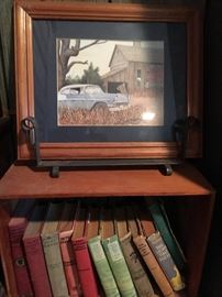 Books and decor.