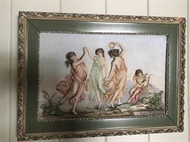 PAIR OF PORCELAIN RELIEF PLAQUES