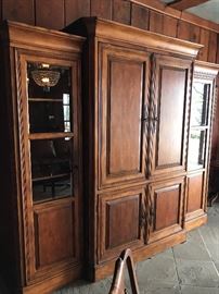 MAPLE BREAK-FRONT CABINET                                                7’ 6”t x 9’w x 26”d