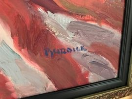 SCOTT BURDICK                                                                               Andrea’s Flag                                                                                             2007                                                                                                                 Oil on canvas.   40” x 30"