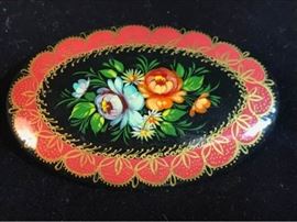  Russian Hand Painted Brooch