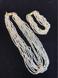 Multi Strand Pearl Necklace