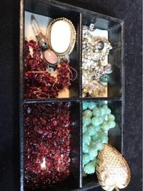 Garnet  Jadeite Beads