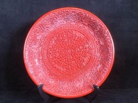 Cinnabar Lacquered Plate