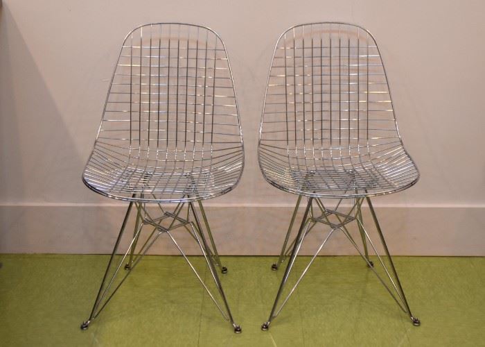 Set of 8 Wire Eiffel Tower Chairs (only 2 shown here)