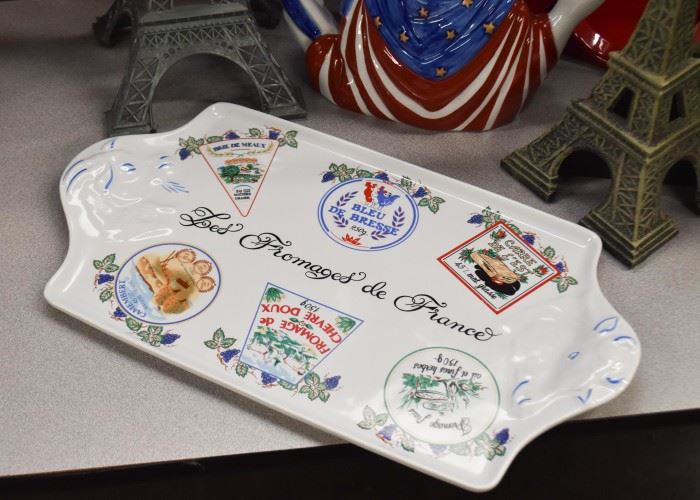 French Ceramic Cheese Platter / Tray