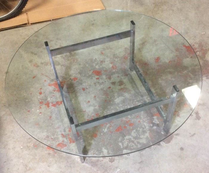 Chrome and Glass coffee table