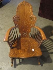 Quarter sawn antique oak rocker