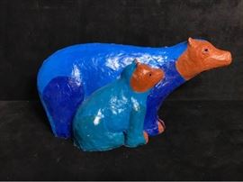 Clay hand built menorah