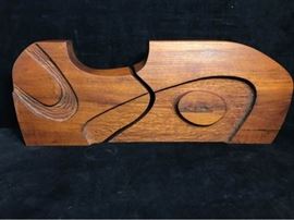 Teak carving by Carol Berger Hershman