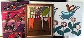 Trio of String Art Paintings