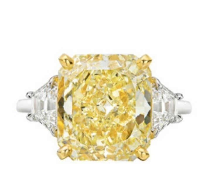 GIA 6CT Fancy Yellow Diamond Ring