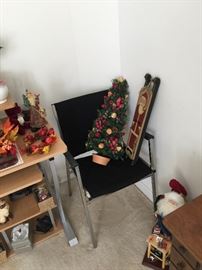Christmas decorations, office chair