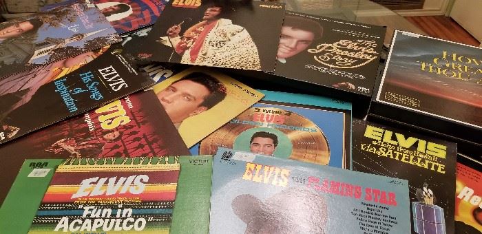 Lots and lots of Elvis records