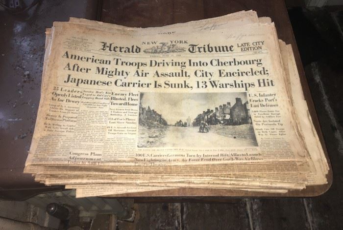 Collection of WWII  Herald Tribunes