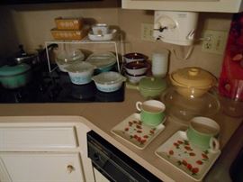 Many fine pots and covered serving dishes