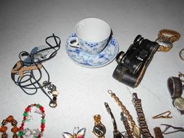 Costume jewelry and binoculars
