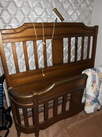 Wooden headboard and footboard